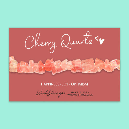 CHERRY QUARTZ - Gemstone Chip Bracelet