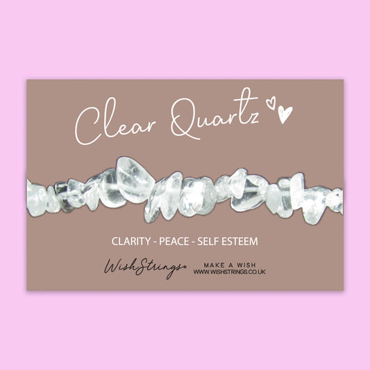 CLEAR QUARTZ - Gemstone Chip Bracelet
