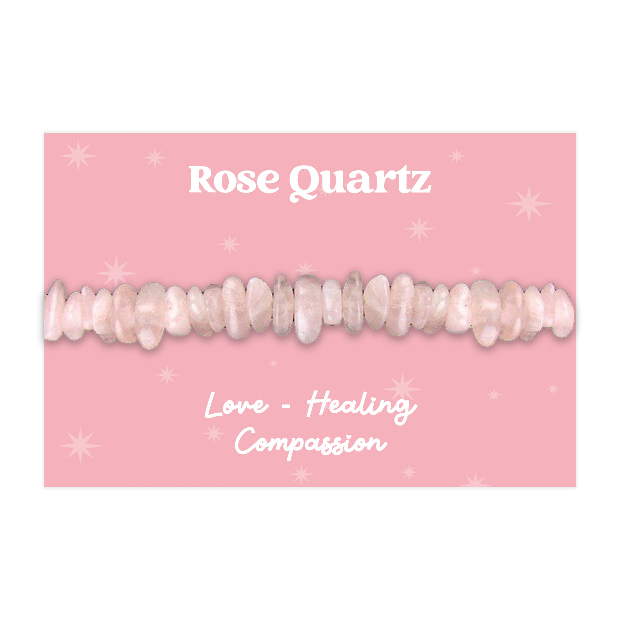 Rose Quartz Healing Gemstone Bracelet | Beaded Stretch Bracelet for Love, Healing & Compassion | Gift for Self-Love & Positivity