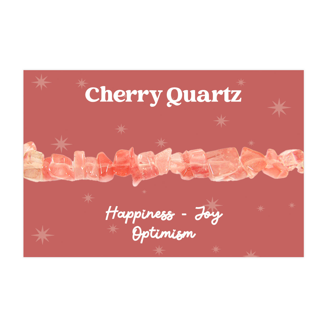 Cherry Quartz Healing Gemstone Bracelet | Beaded Stretch Bracelet for Joy, Happiness & Optimism | Gift for Positive Energy & Motivation