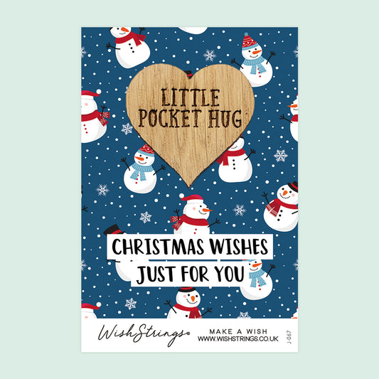 Christmas Snowman - Pocket Hug - Keepsake Token