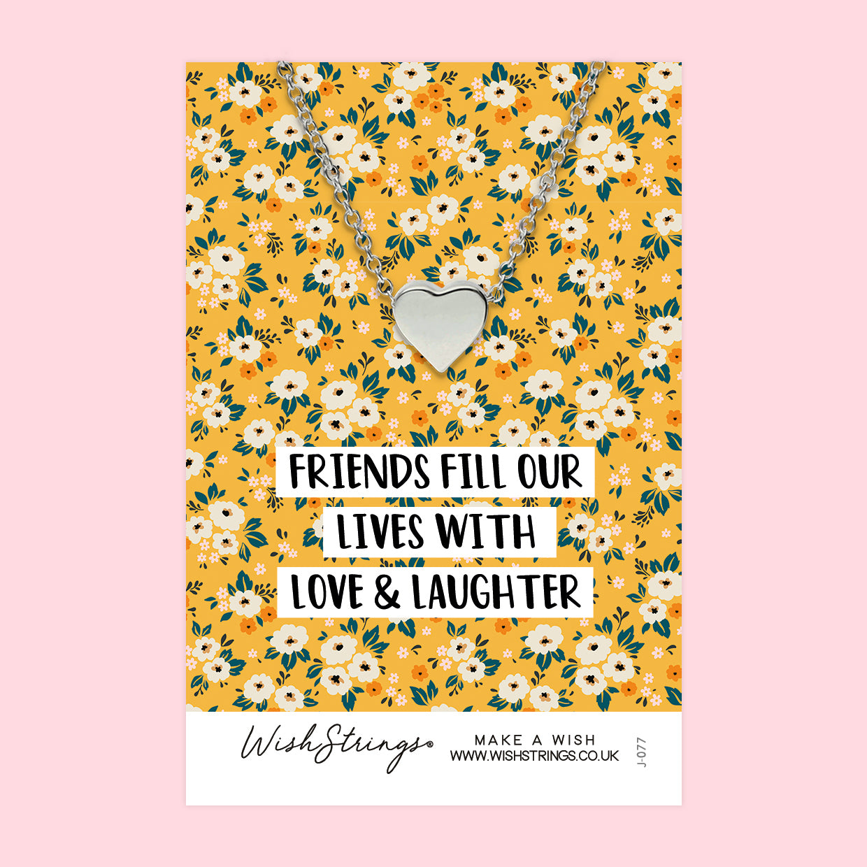 Friends, Love & Laughter - Heart Necklace