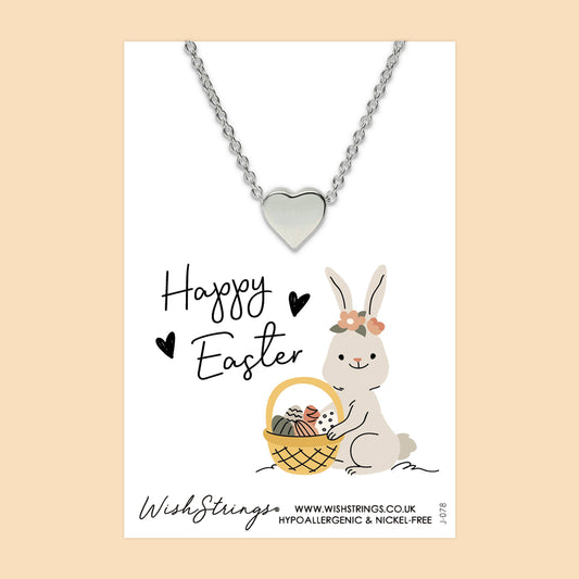 Happy Easter - Heart Necklace