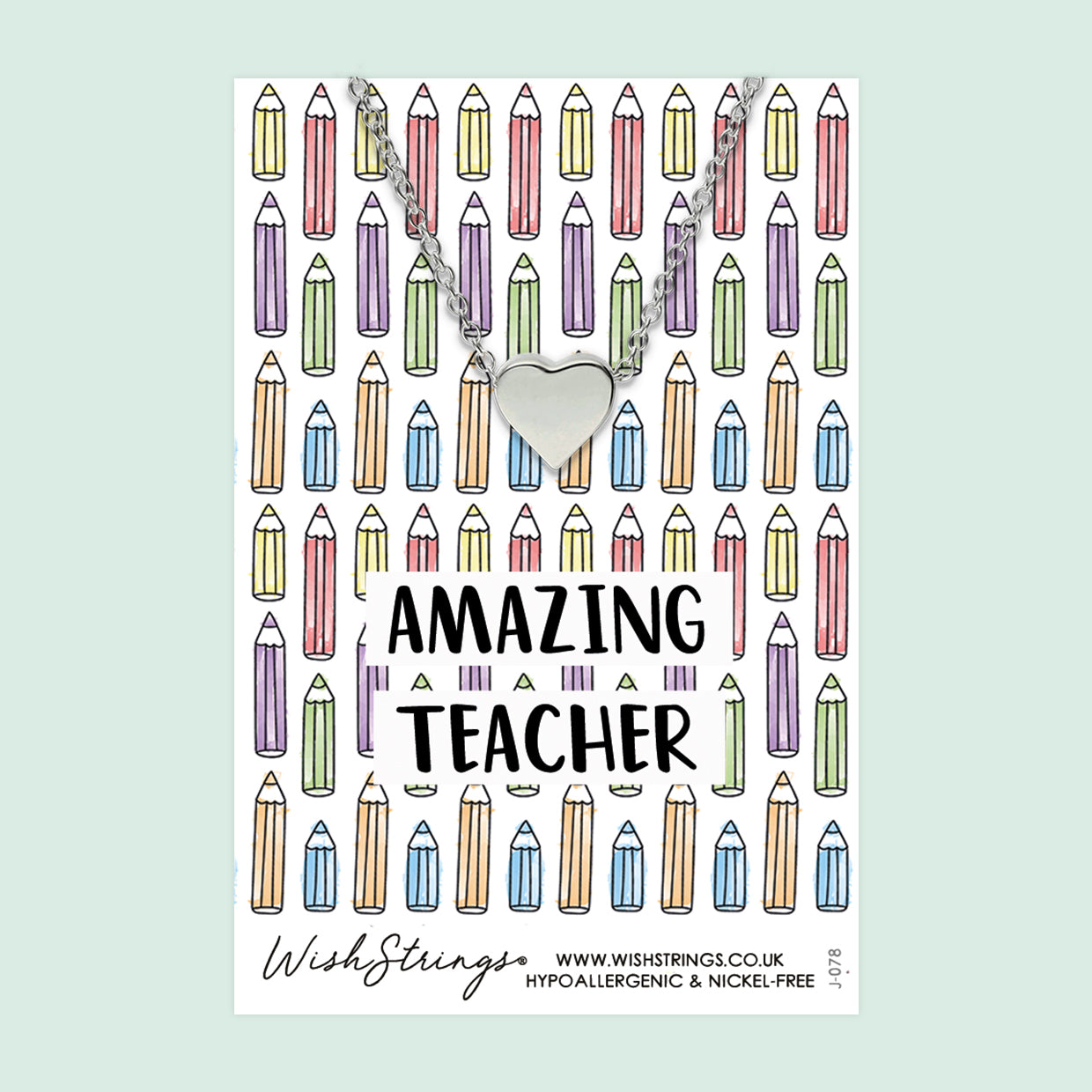 Amazing Teacher - Heart Necklace