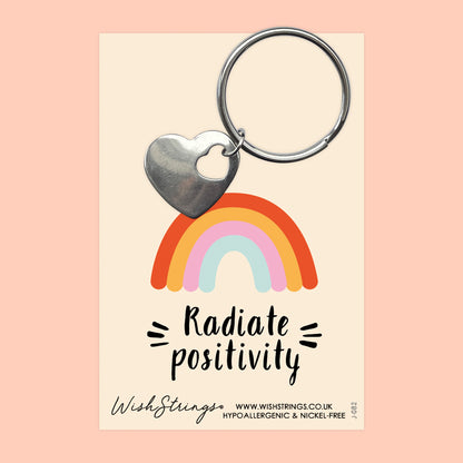 Radiate Positivity - Heart Keyring