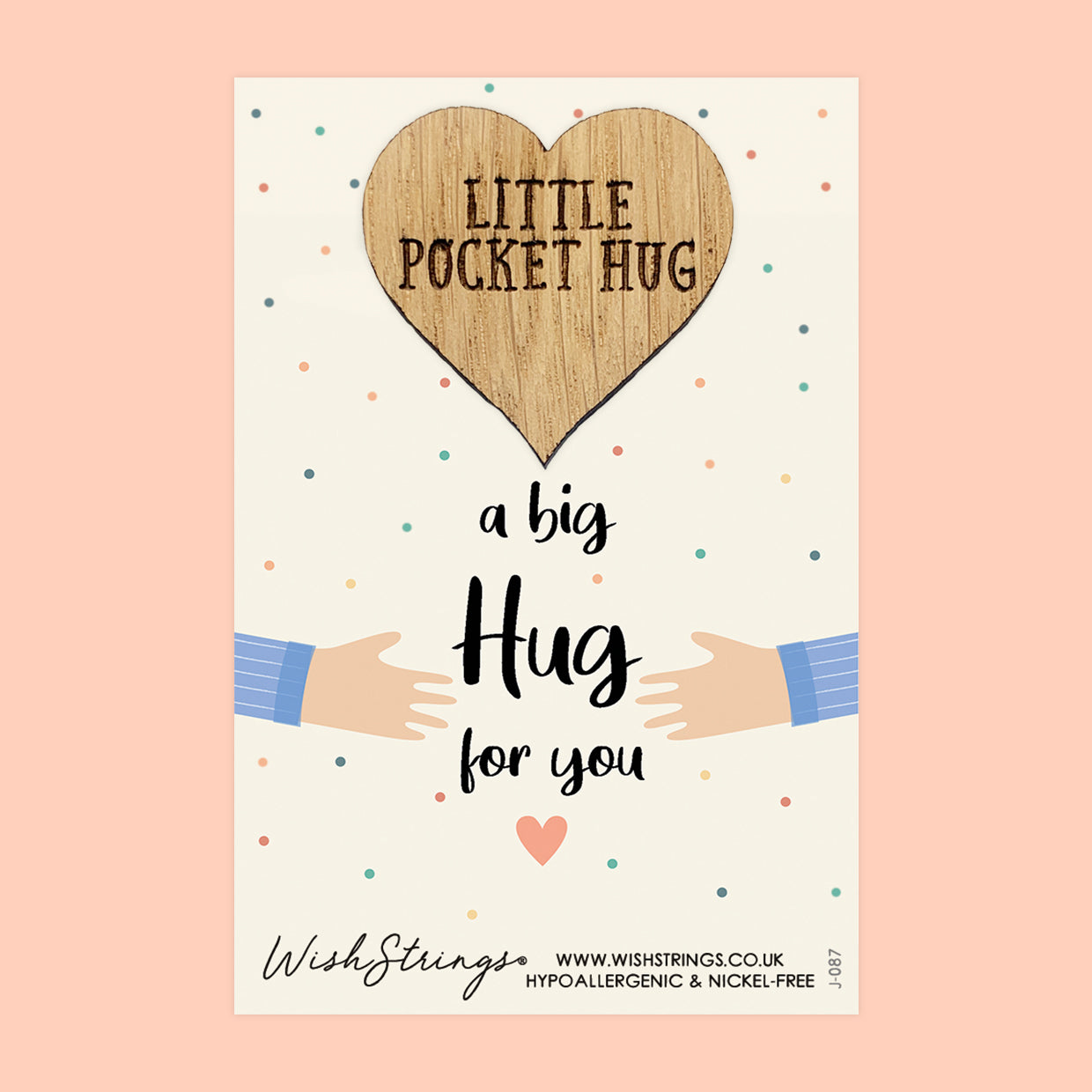 A Big Hug - Little Pocket Hug - Wooden Heart Keepsake Token