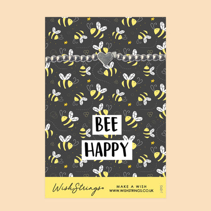 Bee Happy - Heart Stretch Bracelet