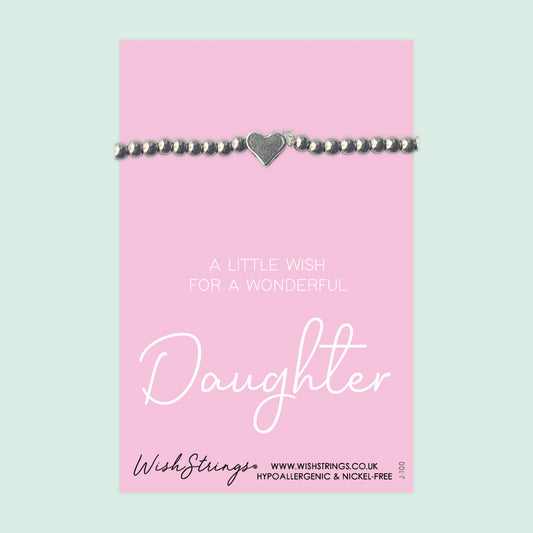 Daughter - Heart Stretch Bracelet