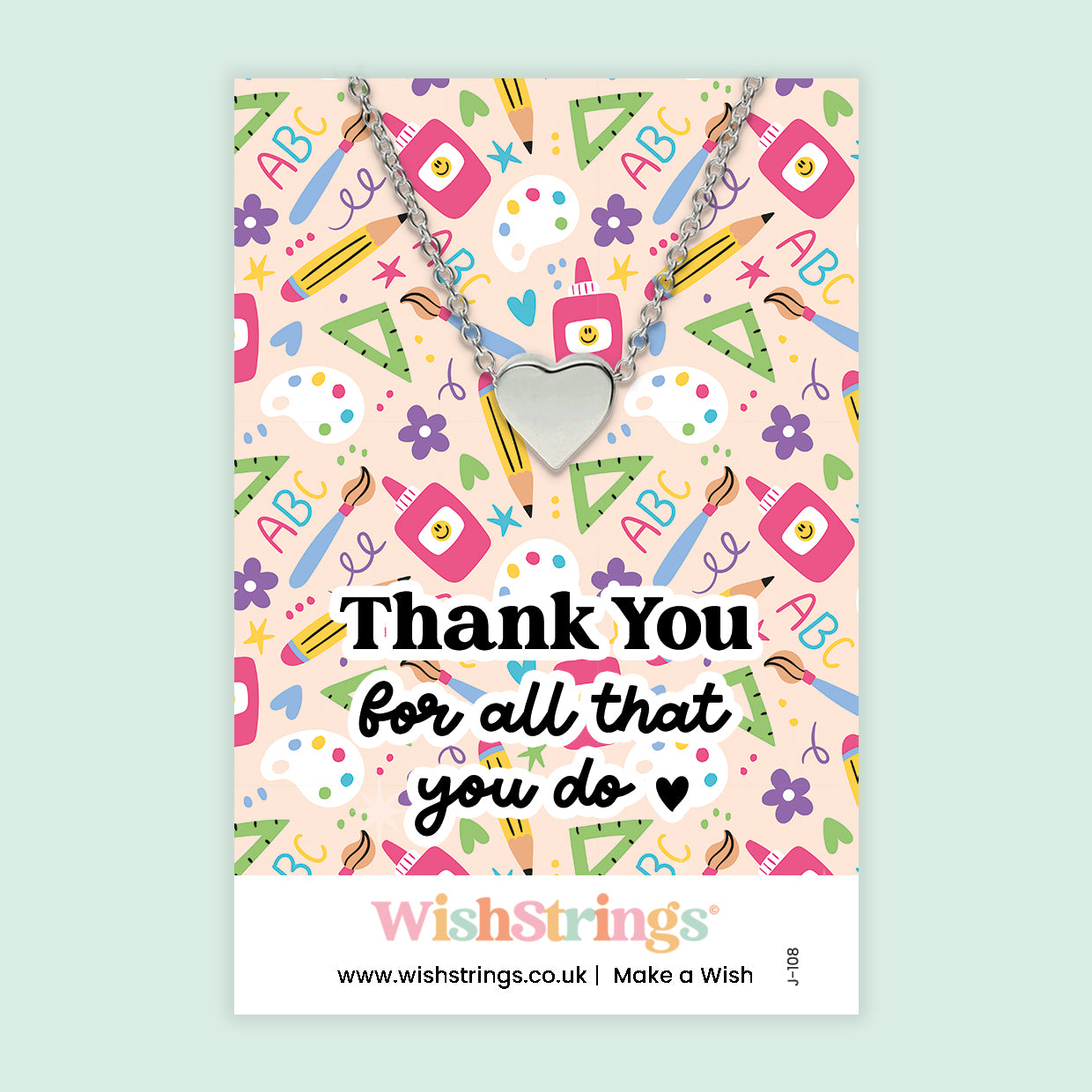 Thank You, for all you do - Heart Necklace