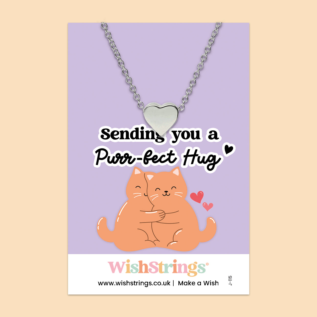 Sending You a Purr-fect Hug - Heart Necklace