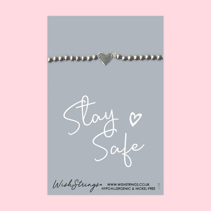 Stay Safe - Heart Stretch Bracelet