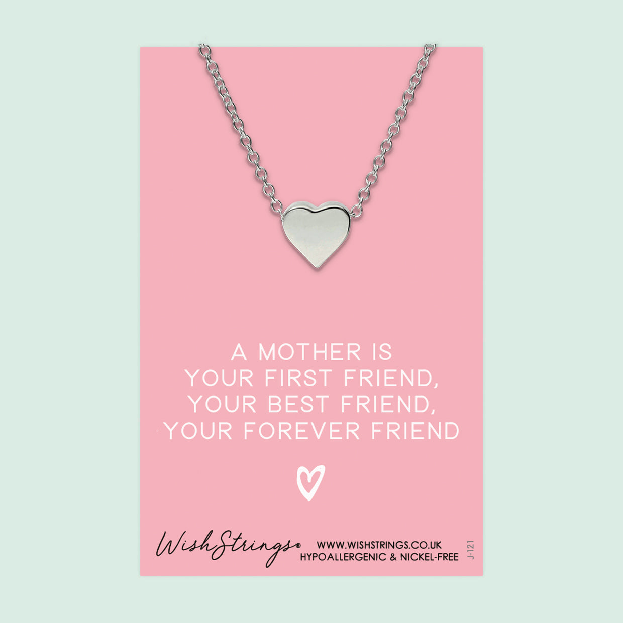 Mother First Friend Best Friend Forever Friend - Heart Necklace