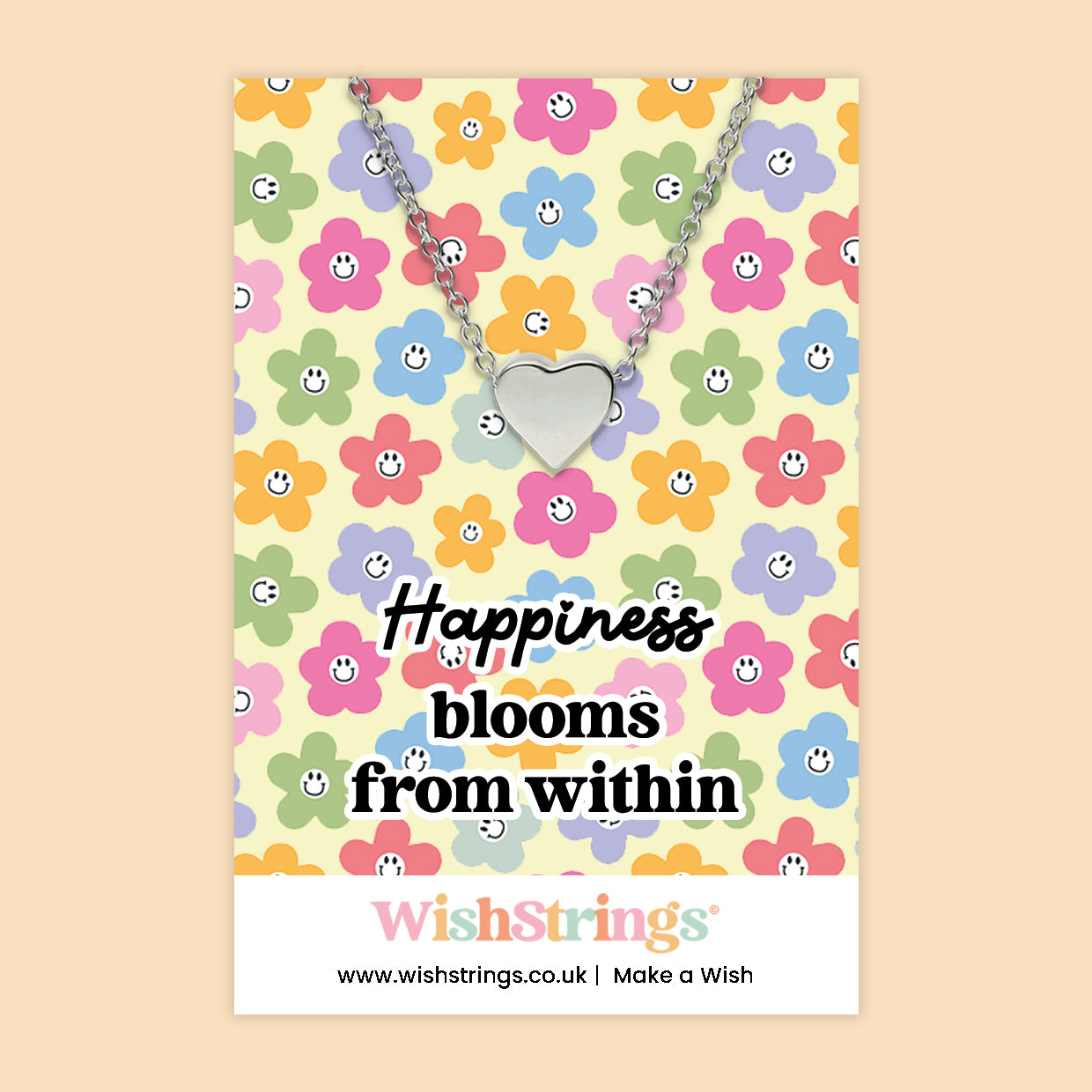 Happiness Blooms from Within - Heart Necklace