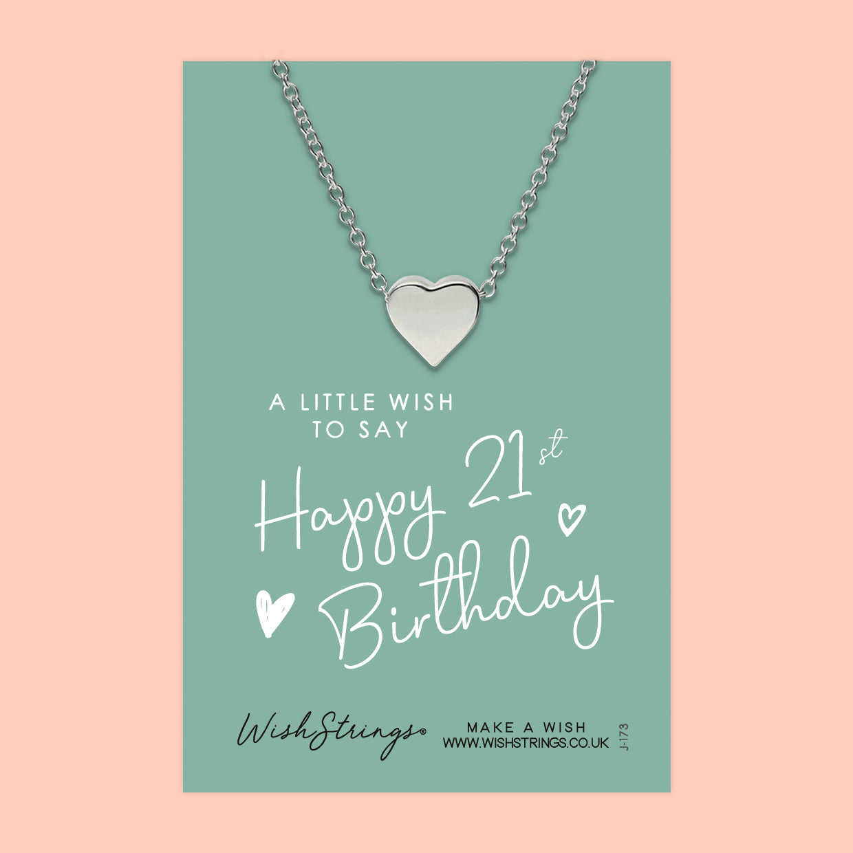21st Birthday - Heart Necklace