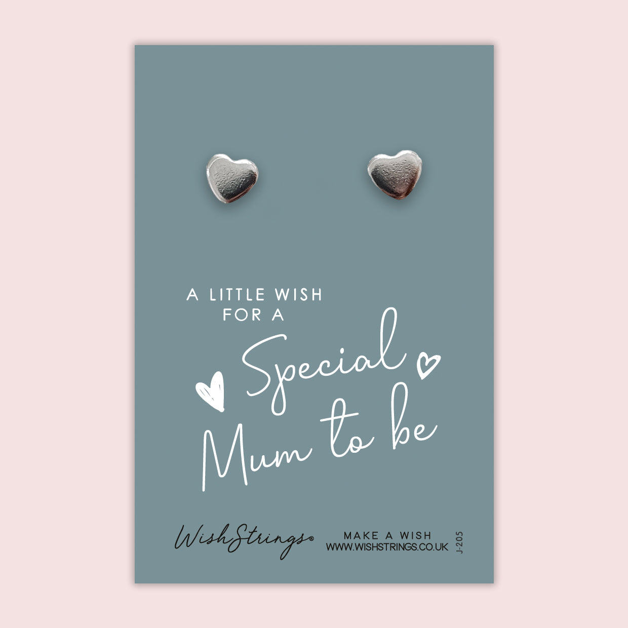 Special Mum to Be - Silver Heart Stud Earrings | 304 Stainless - Hypoallergenic