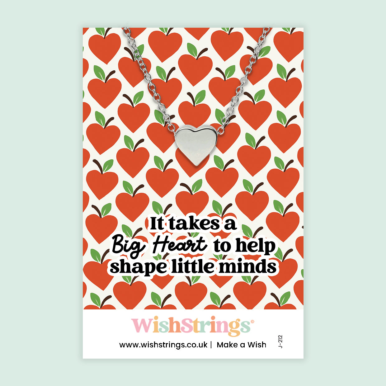 Teacher, Big Heart - Heart Necklace