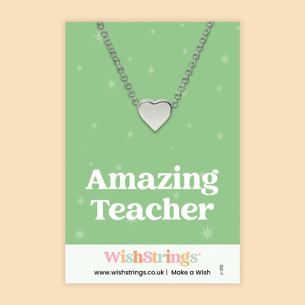 Amazing Teacher - Heart Necklace