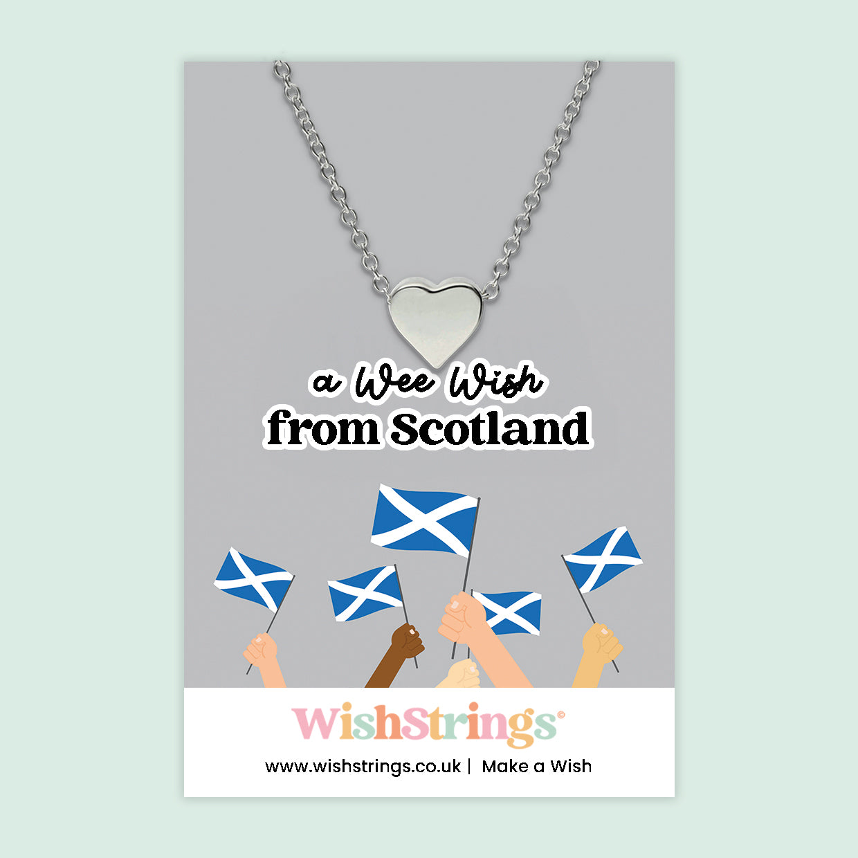 A Wee Wish, from Scotland - Heart Necklace