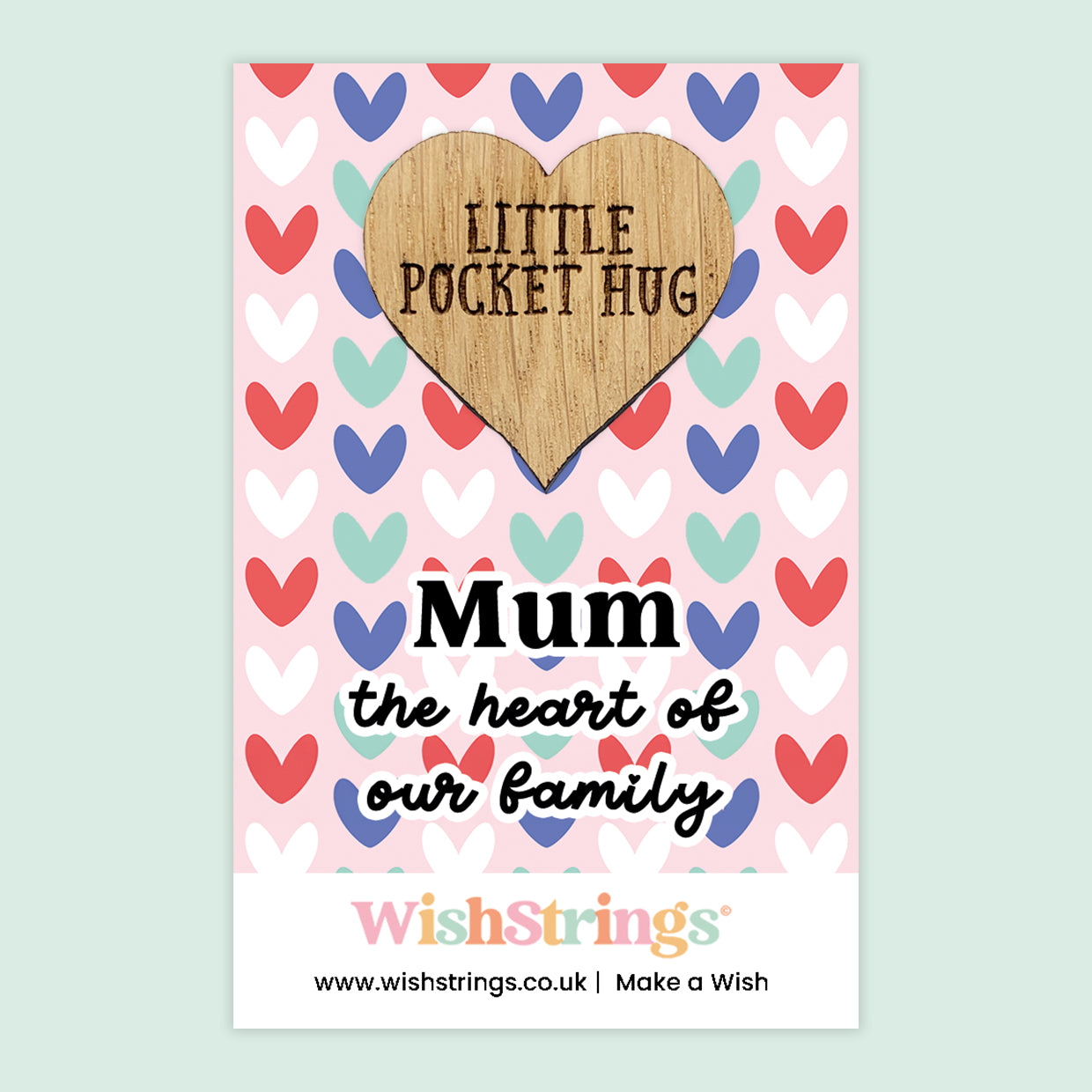 To Mum, With Love Collection – 6 Pocket Hugs & 6 WishStrings | Thoughtful Gifts for Mum | Handmade Keepsakes