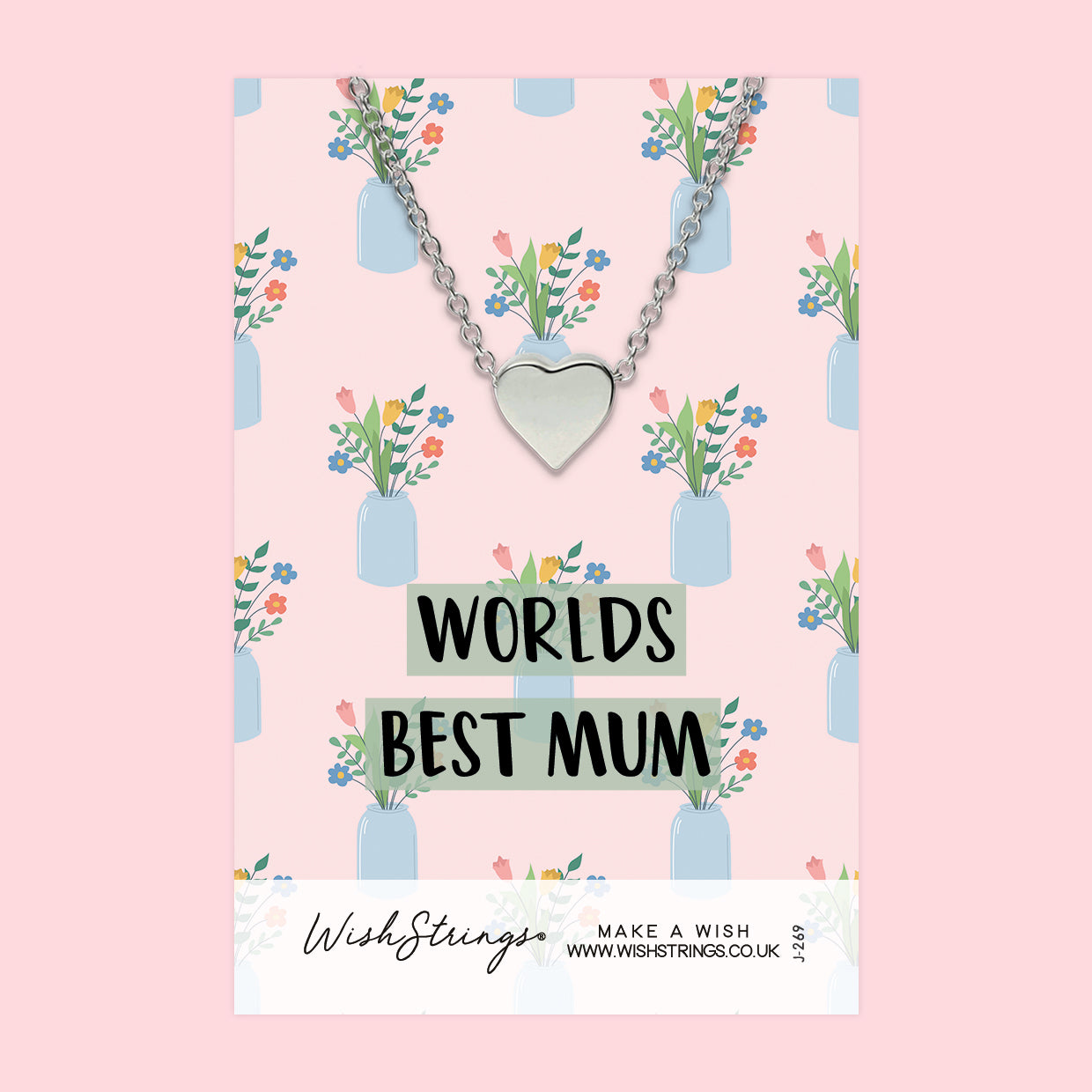 World's Best Mum - Heart Necklace
