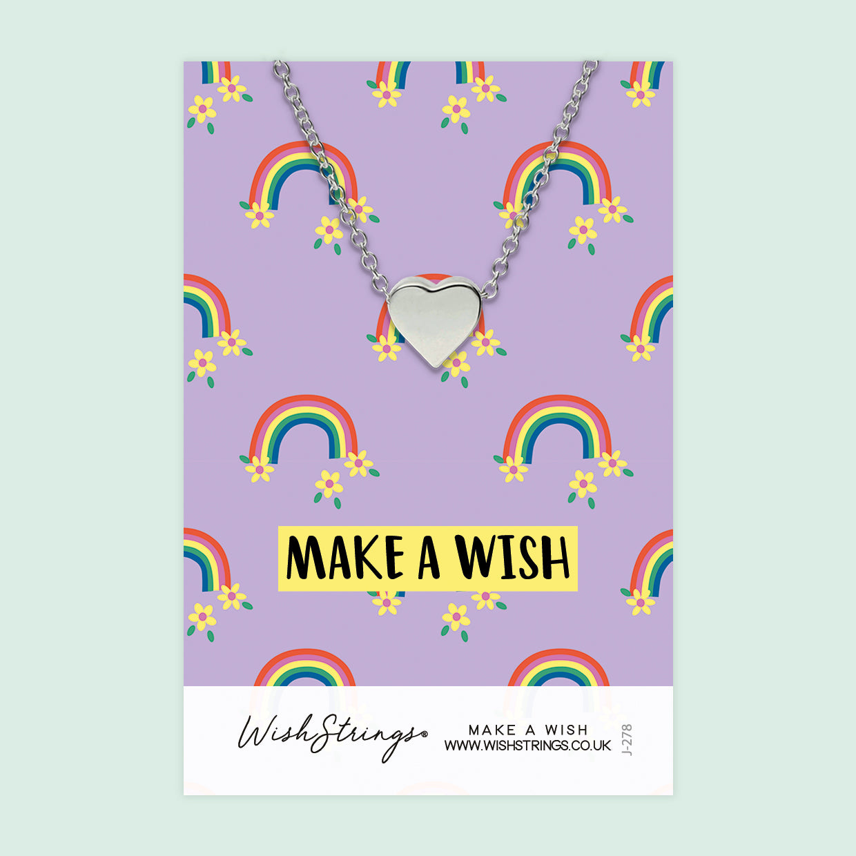 Make a Wish, Rainbow - Heart Necklace