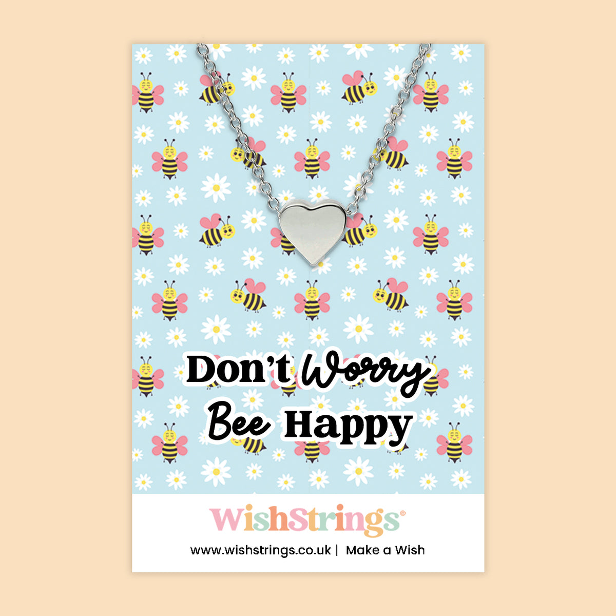 Don’t Worry Bee Happy - Heart Necklace