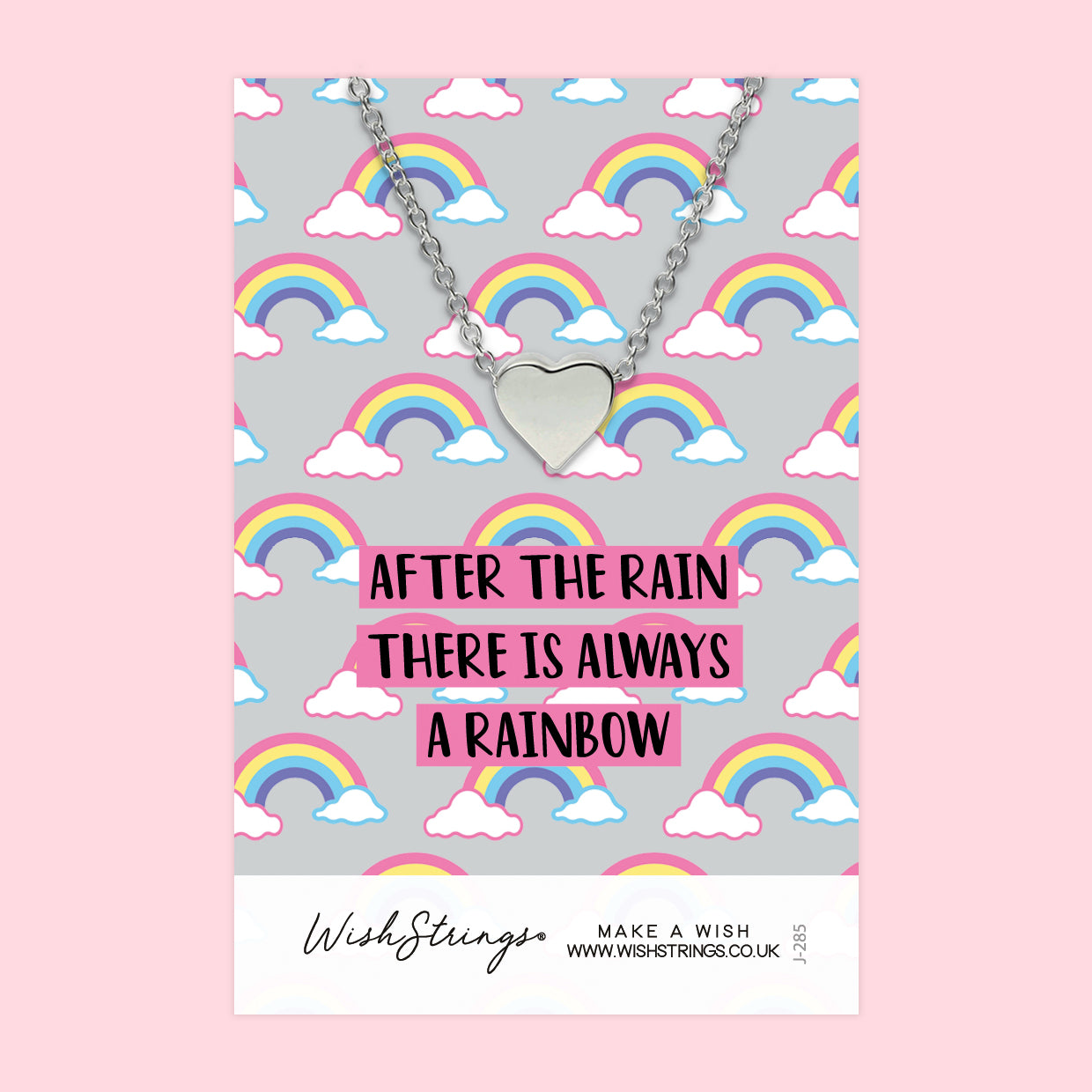 After the Rain is a Rainbow - Heart Necklace