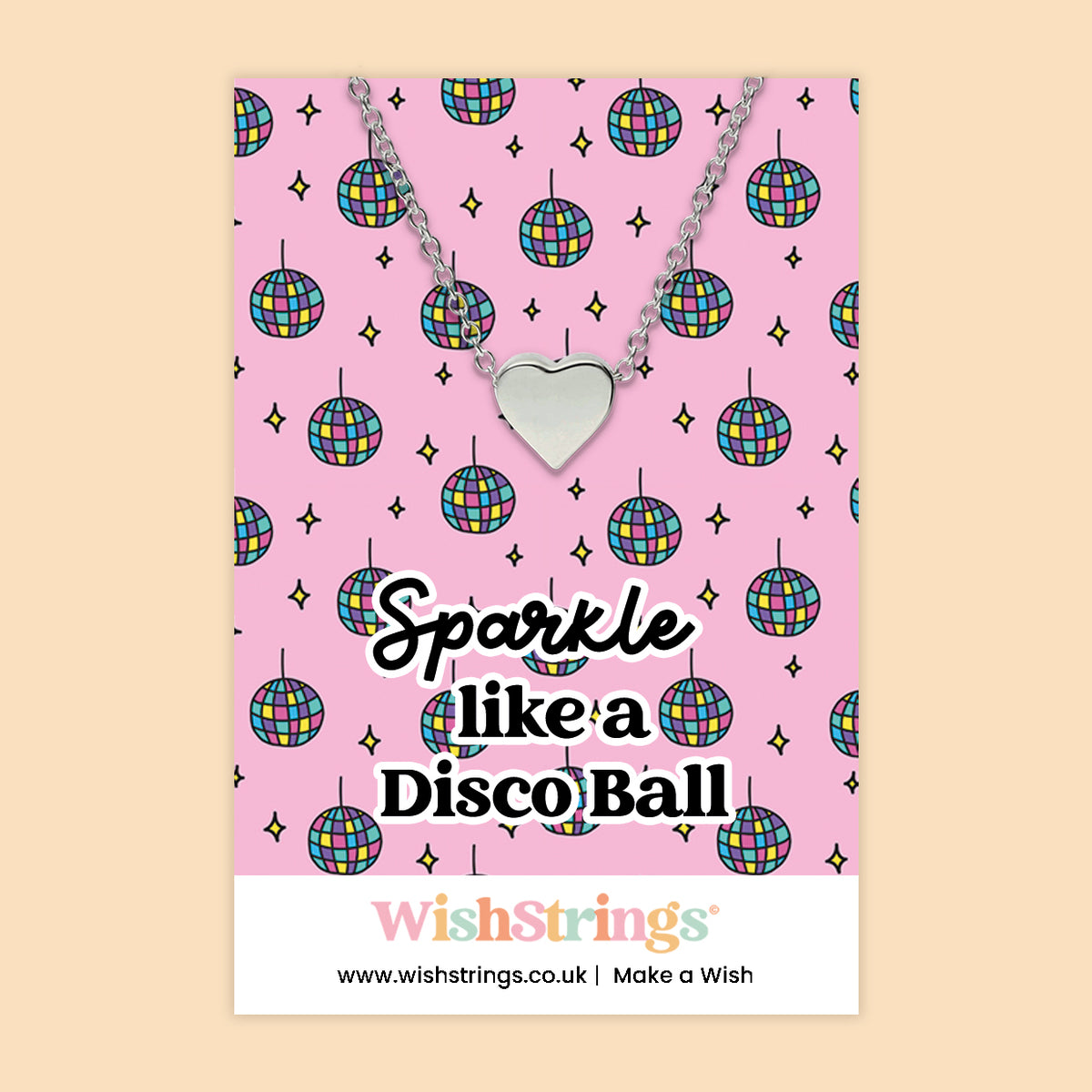 Sparkle Like a Disco Ball - Heart Necklace