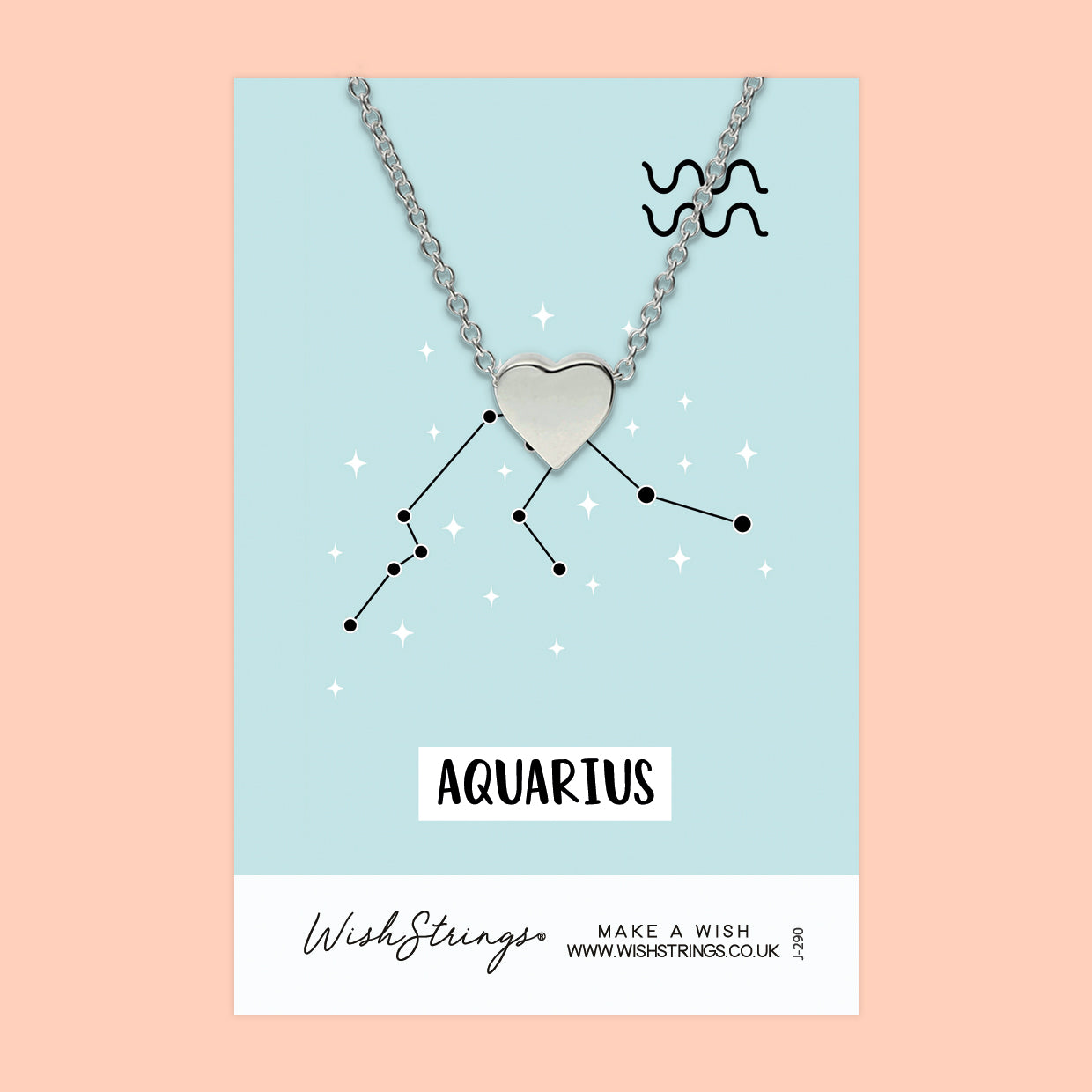 AQUARIUS, Star Sign Horoscope - Heart Necklace