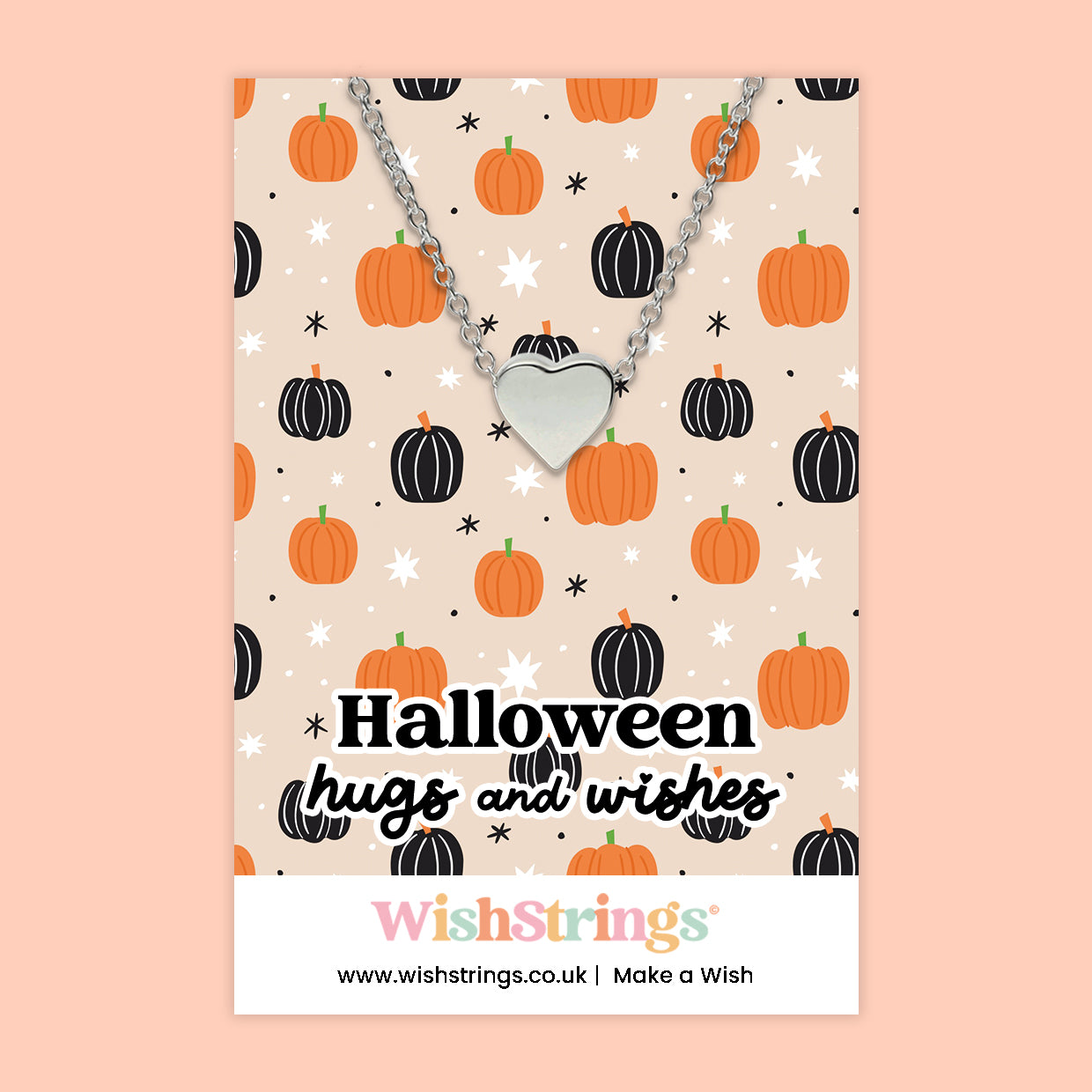 Halloween Hugs & Wishes - Heart Necklace