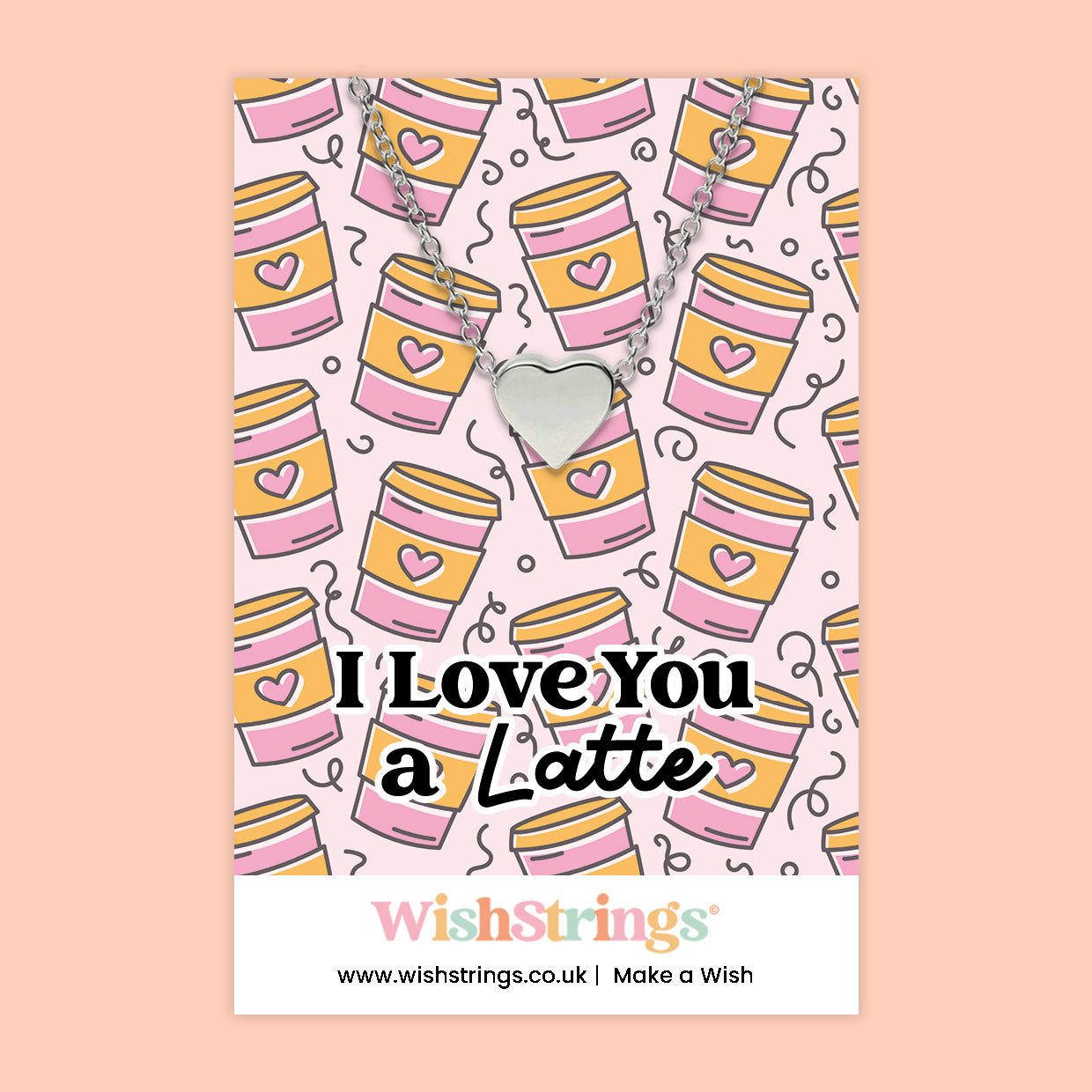 I Love You a Latte - Heart Necklace