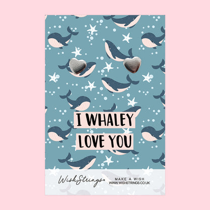 Whaley Love You - Silver Heart Stud Earrings | 304 Stainless - Hypoallergenic