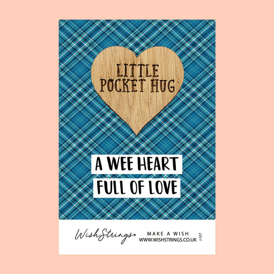 Wee Heart - Little Pocket Hug - Wooden Heart Keepsake Token