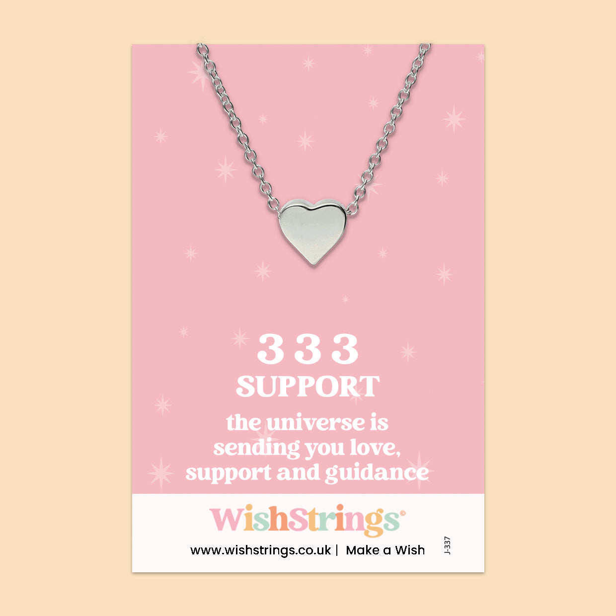 Angel Numbers 333 - Heart Necklace