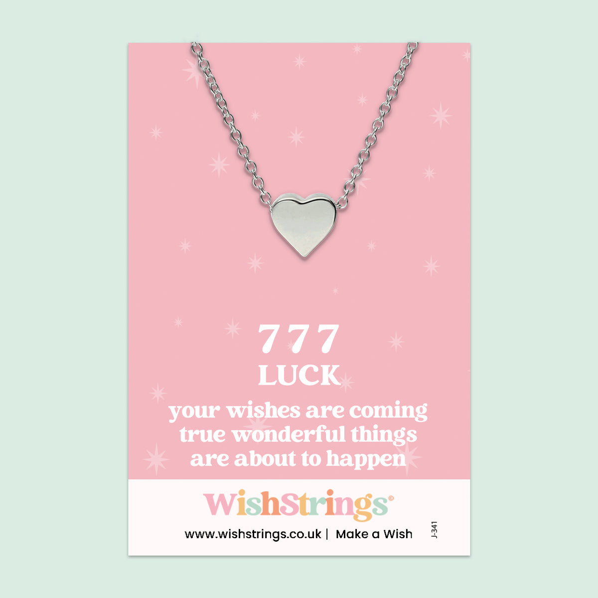 Angel Numbers 777 - Heart Necklace