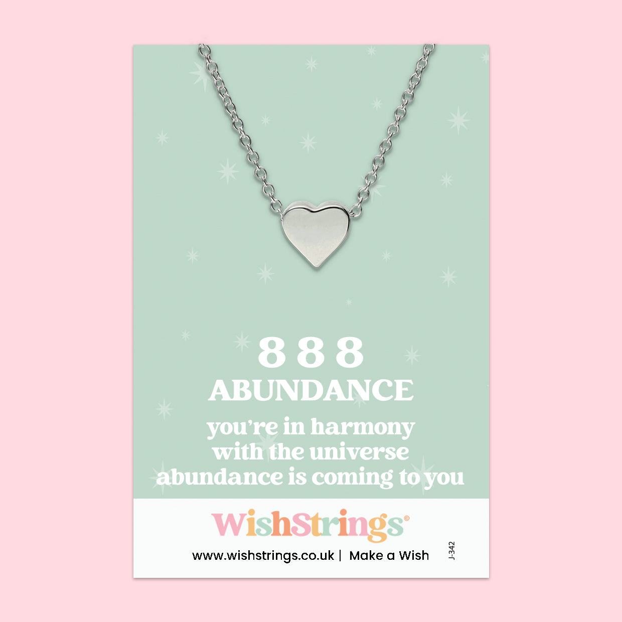 Angel Numbers 888 - Heart Necklace