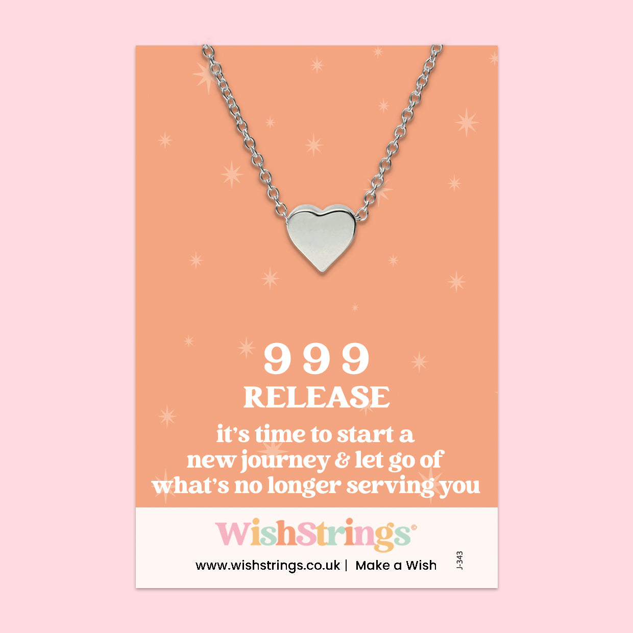 Angel Numbers 999 - Heart Necklace