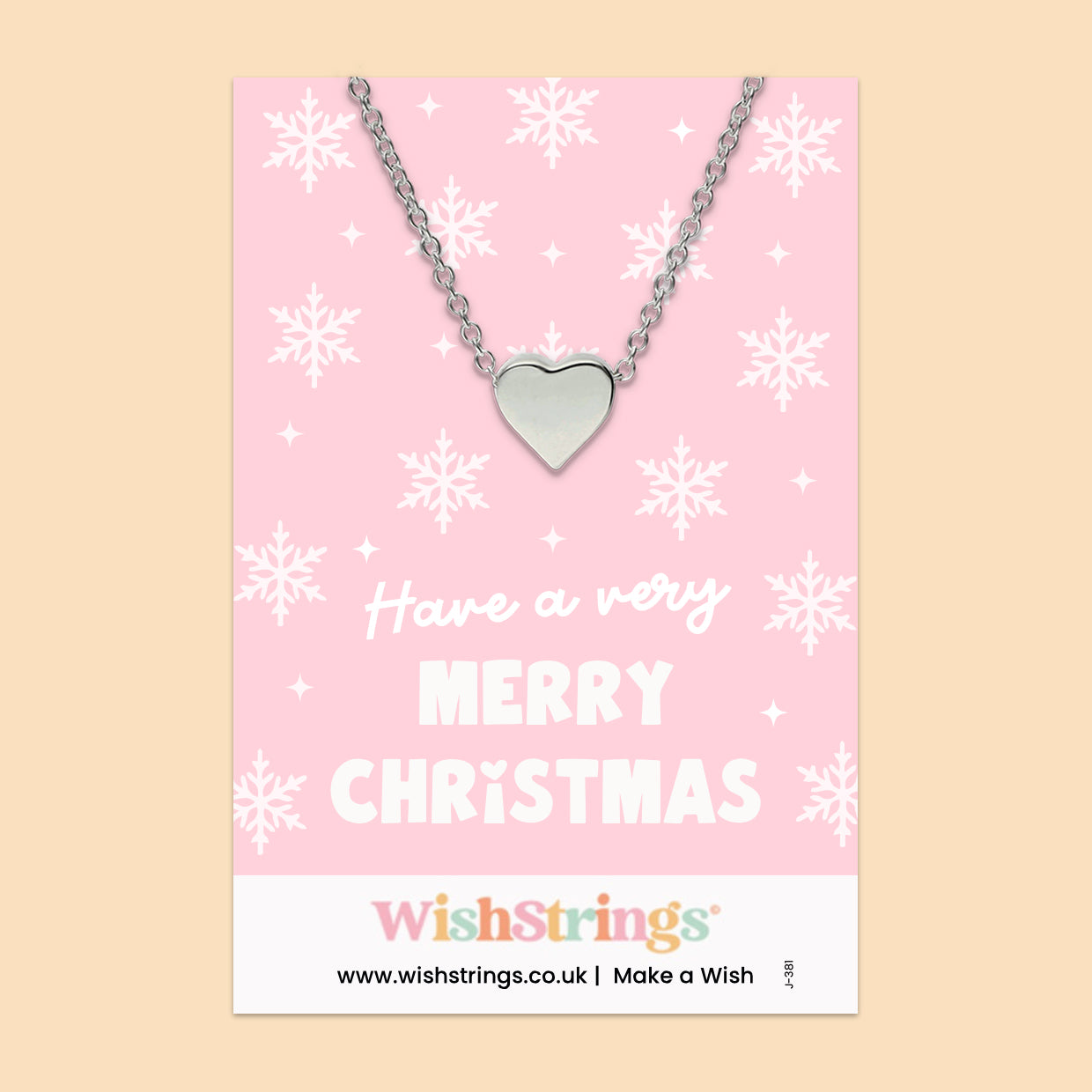 Have a Merry Christmas - Heart Necklace