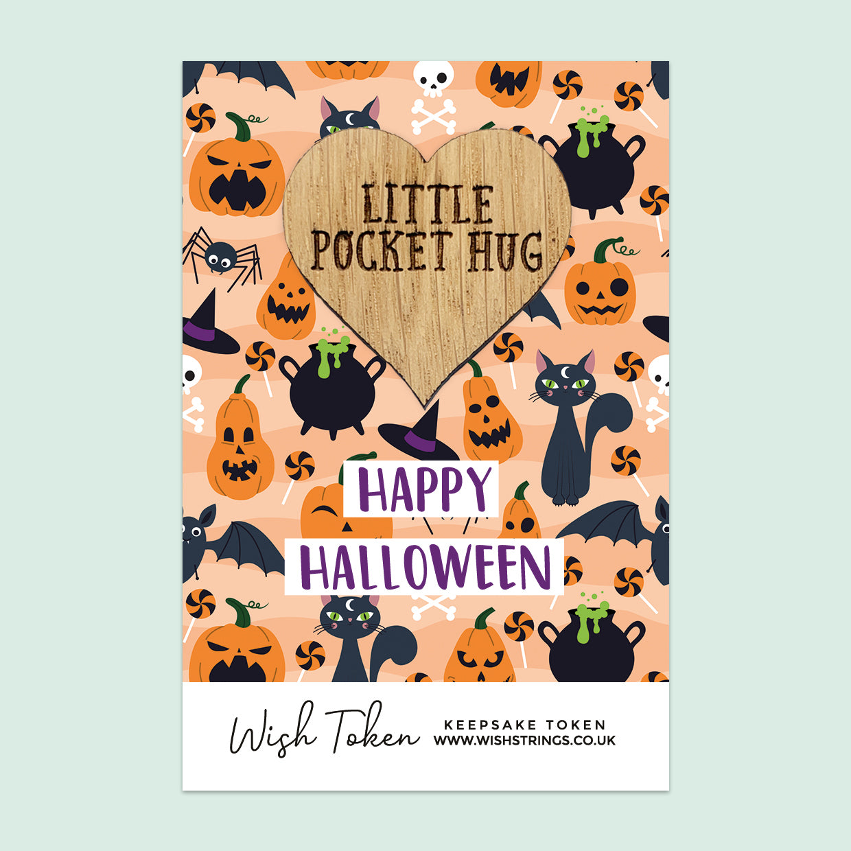 Halloween Collection – Spooky Wish Bracelets & Pocket Hug Tokens | Handmade Keepsakes with Charms & Quotes | Fun Seasonal Gifts Under £5