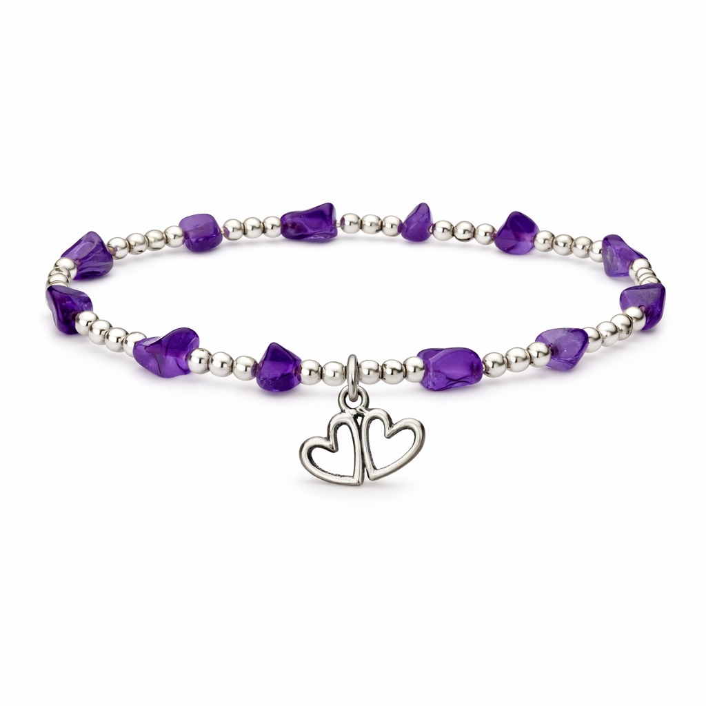 Hearts - Gemstone Beaded Bracelet