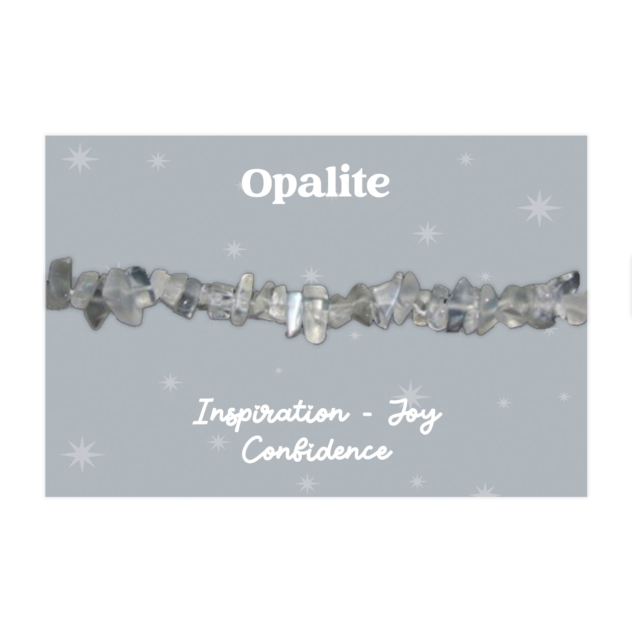 Opalite Healing Gemstone Bracelet | Beaded Stretch Bracelet for Inspiration, Joy & Confidence | Gift for Positivity & Motivation