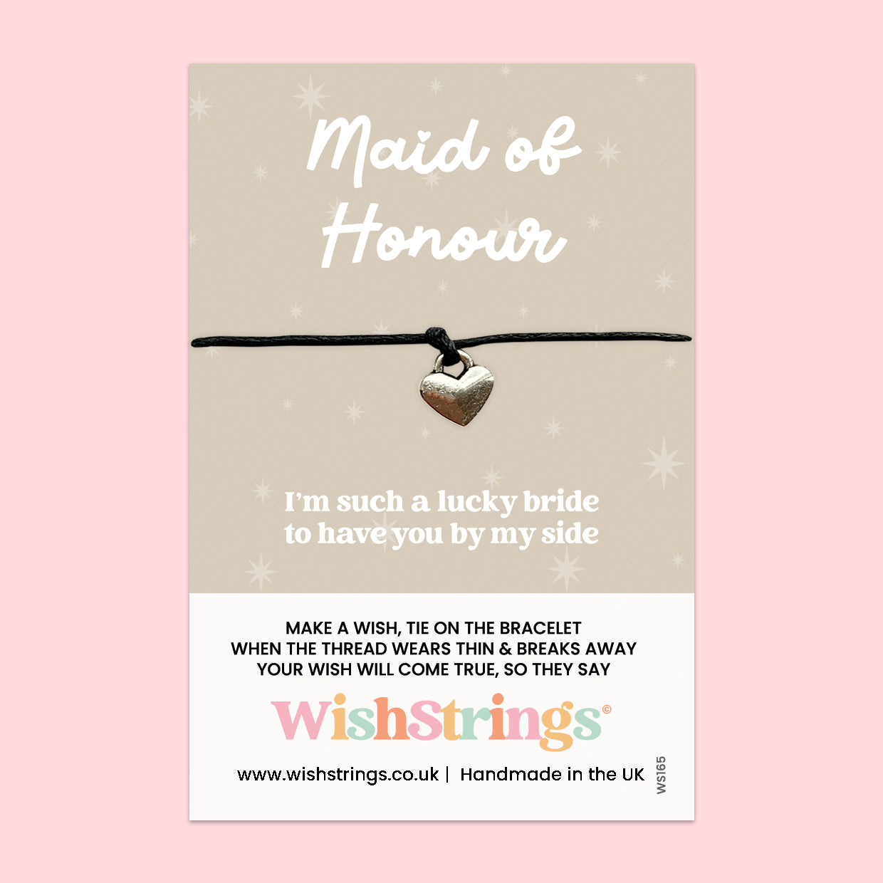 WishStrings Wish Bracelet – Maid of Honour Gift Keepsake