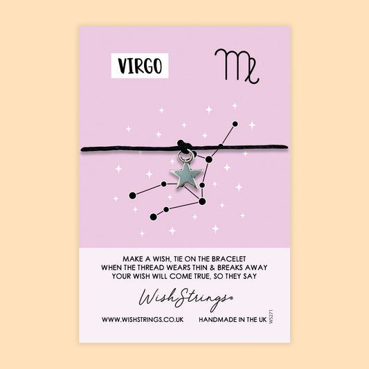 VIRGO, Star Sign - WishStrings Wish Bracelet - WS271★