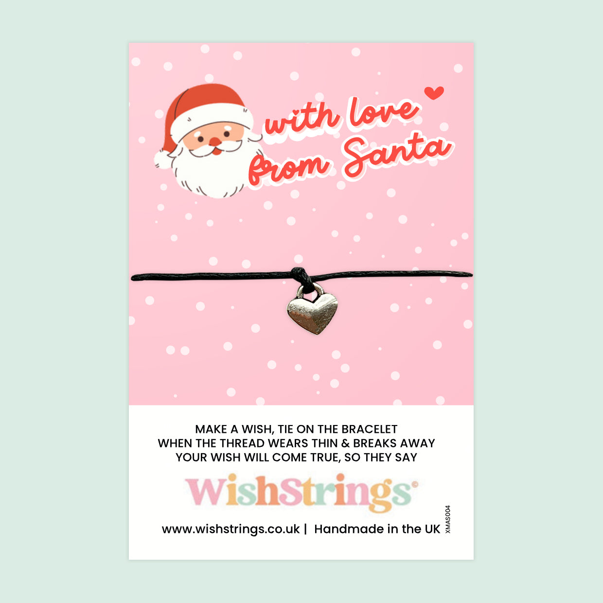 WishStrings Santa Wish Bracelet Retro Pink Christmas Gift