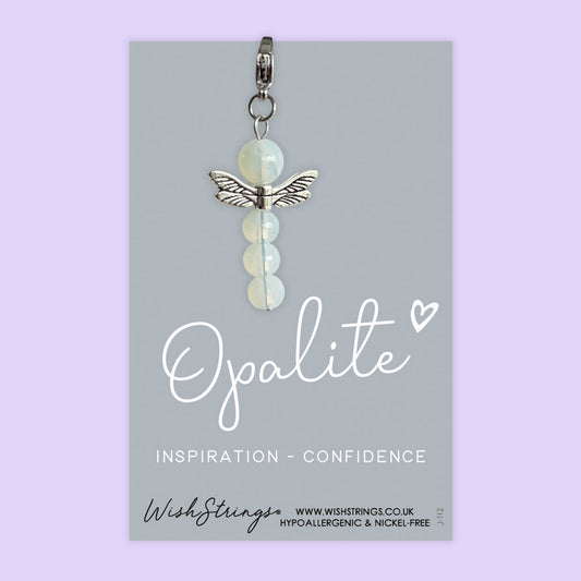 Opalite - Crystal Gemstone, Guardian Angel, Clip Charm