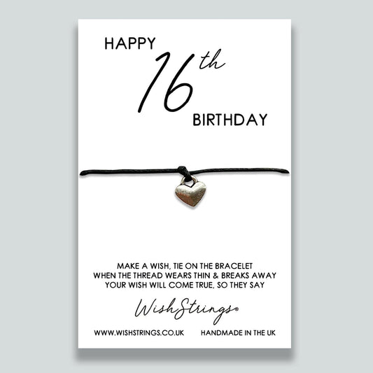 Happy Birthday 16th, Sweet 16, WishStrings Wish Bracelet