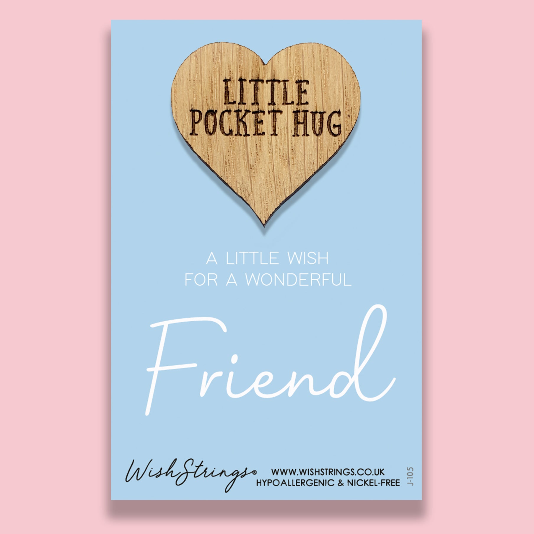 With Love - Little Pocket Hug Token, Positive Gift Card