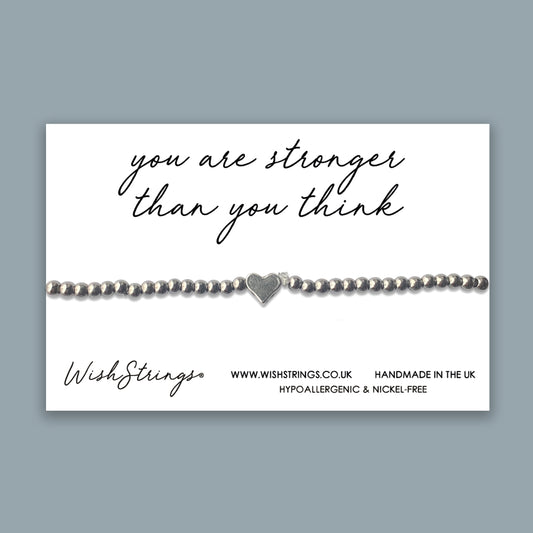You are Stronger than you Think - Heart Stretch Bracelet