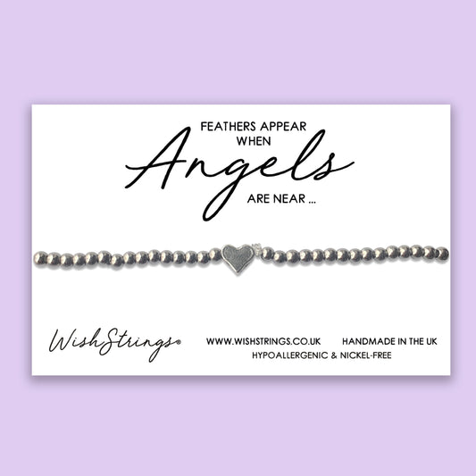 Angels are Near - Heart Stretch Bracelet