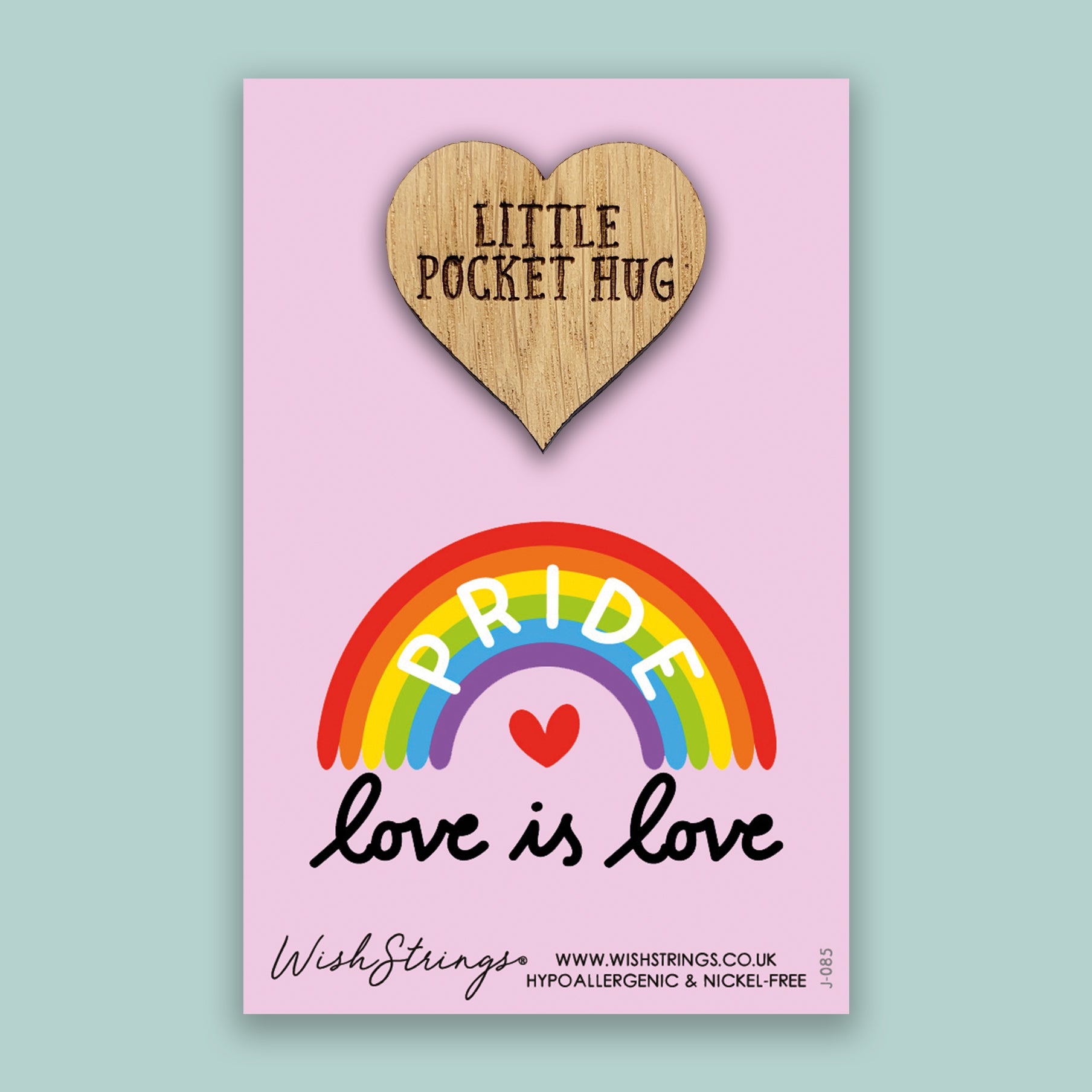 Love is Love- Little Pocket Hug  Token Gift, Positive Quote – WishStrings